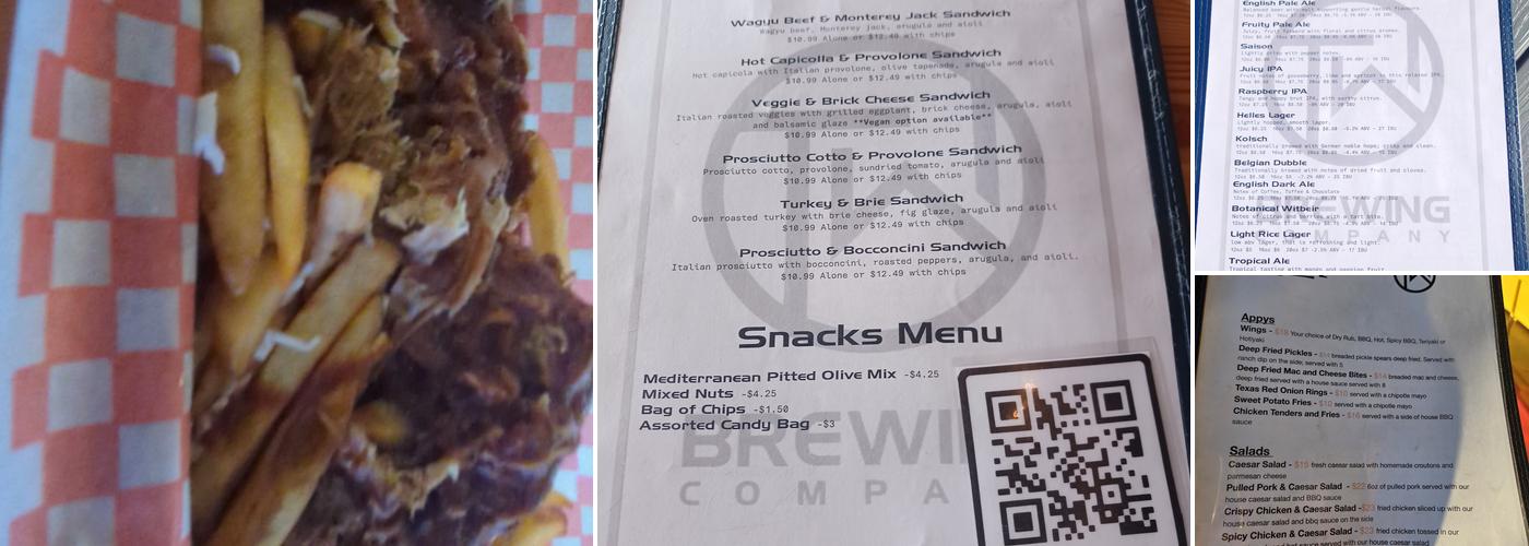 Train Wreck Brewing Menu