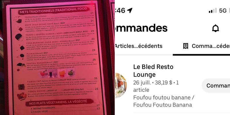 Le Bled Resto Lounge Menu