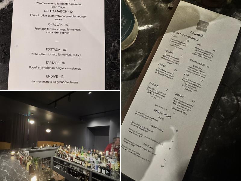 Copilote Menu