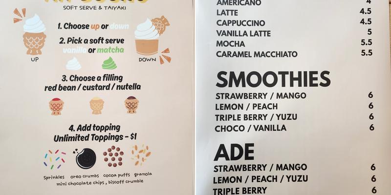 A:SUM Dessert & Drink Menu