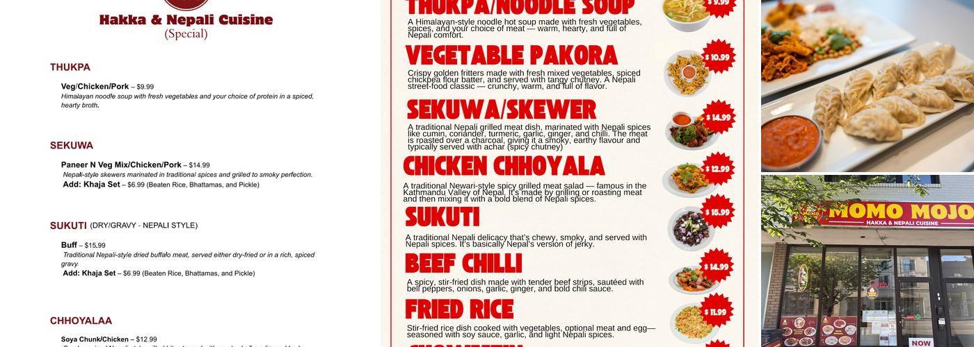 Momo mojo Menu