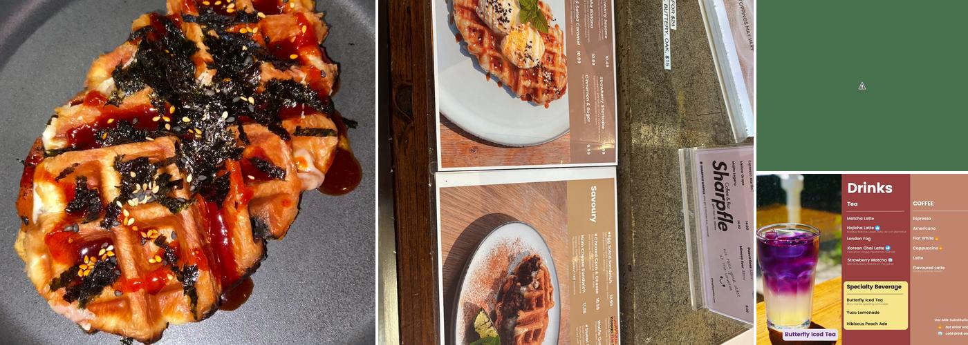 Sharpfle Coffee & Bar - By Sharpfle Waffle Menu