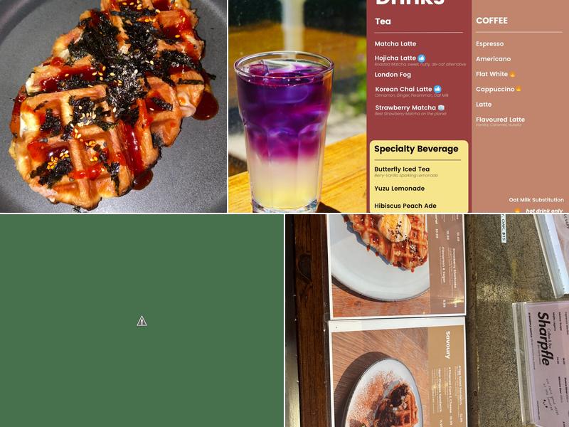 Sharpfle Coffee & Bar - By Sharpfle Waffle Menu