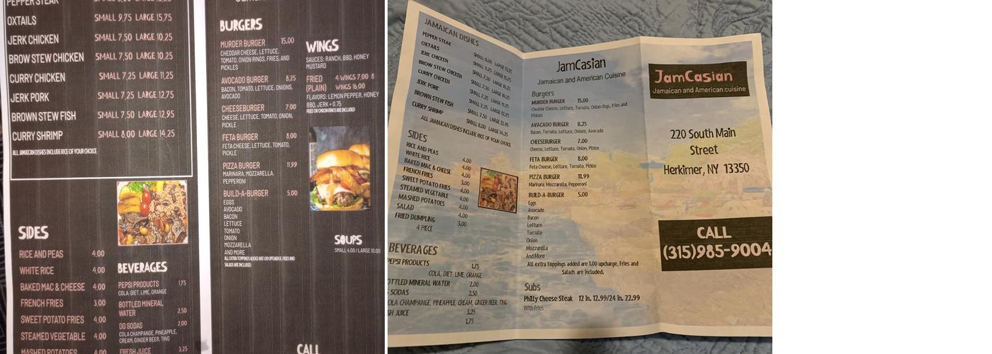 JamCasian Menu