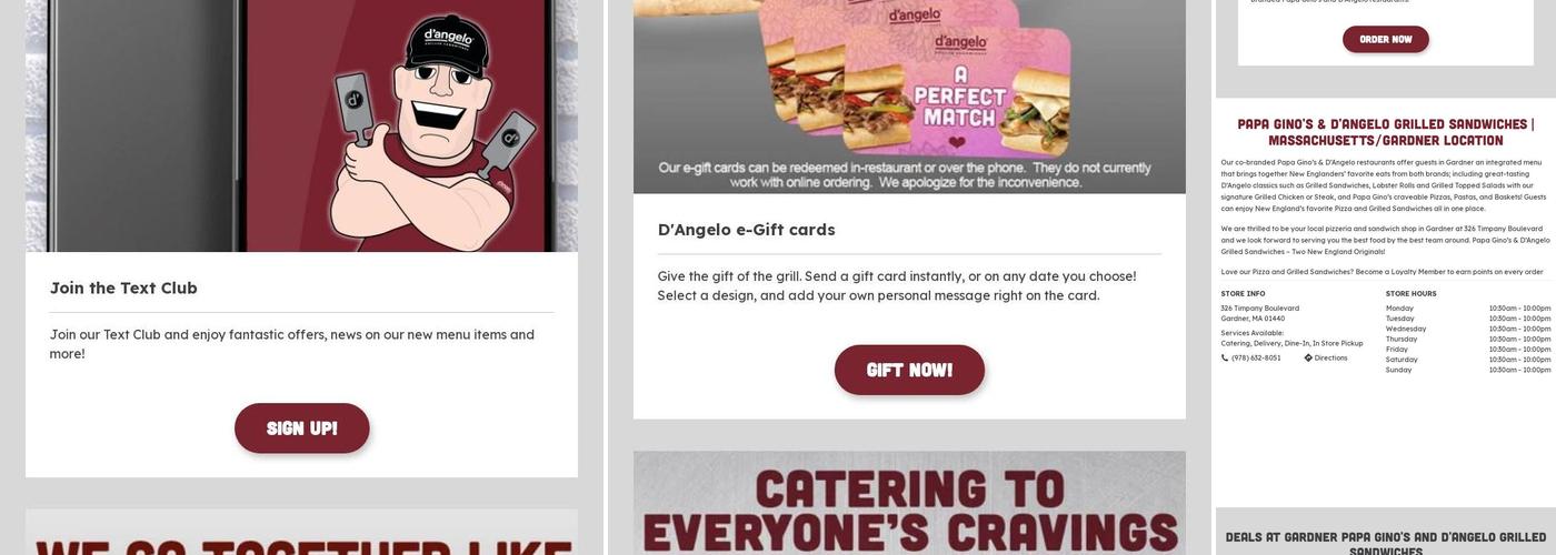 D'Angelo Grilled Sandwiches Menu