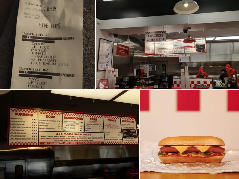 Five Guys Menu