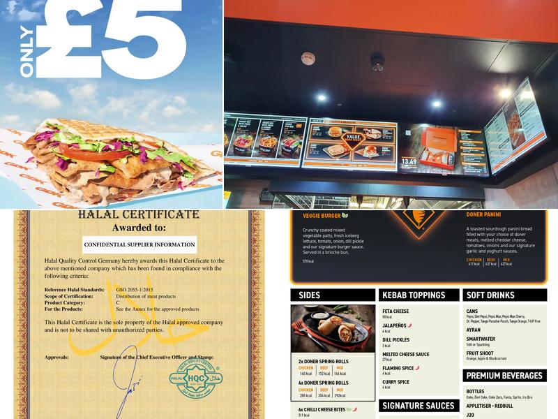 German Doner Kebab Menu