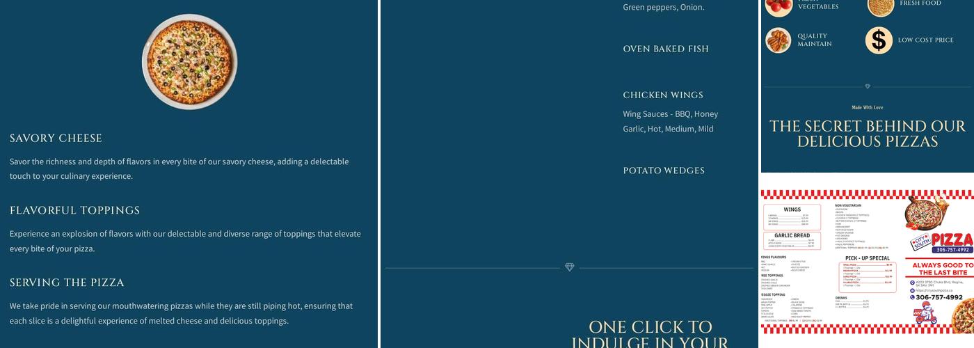 City South Pizza Menu