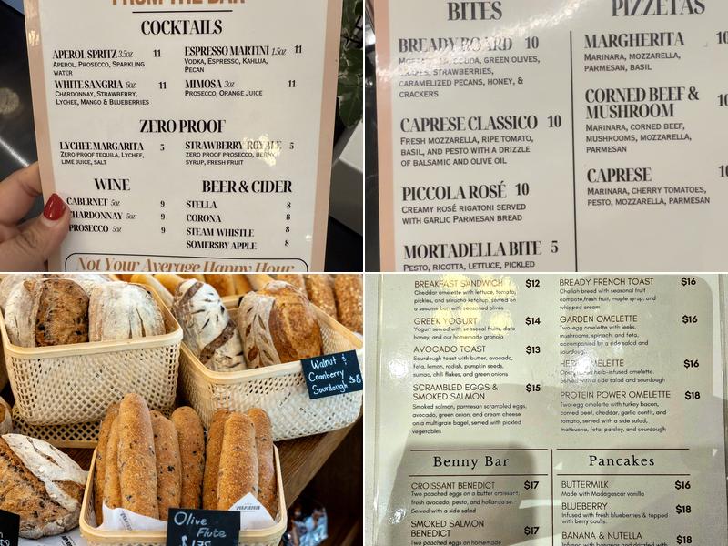 Bready Cafe Menu