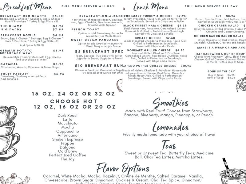 Kate's on 17th Menu