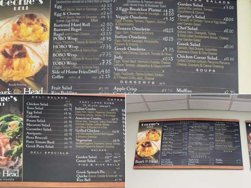 George's Deli Menu