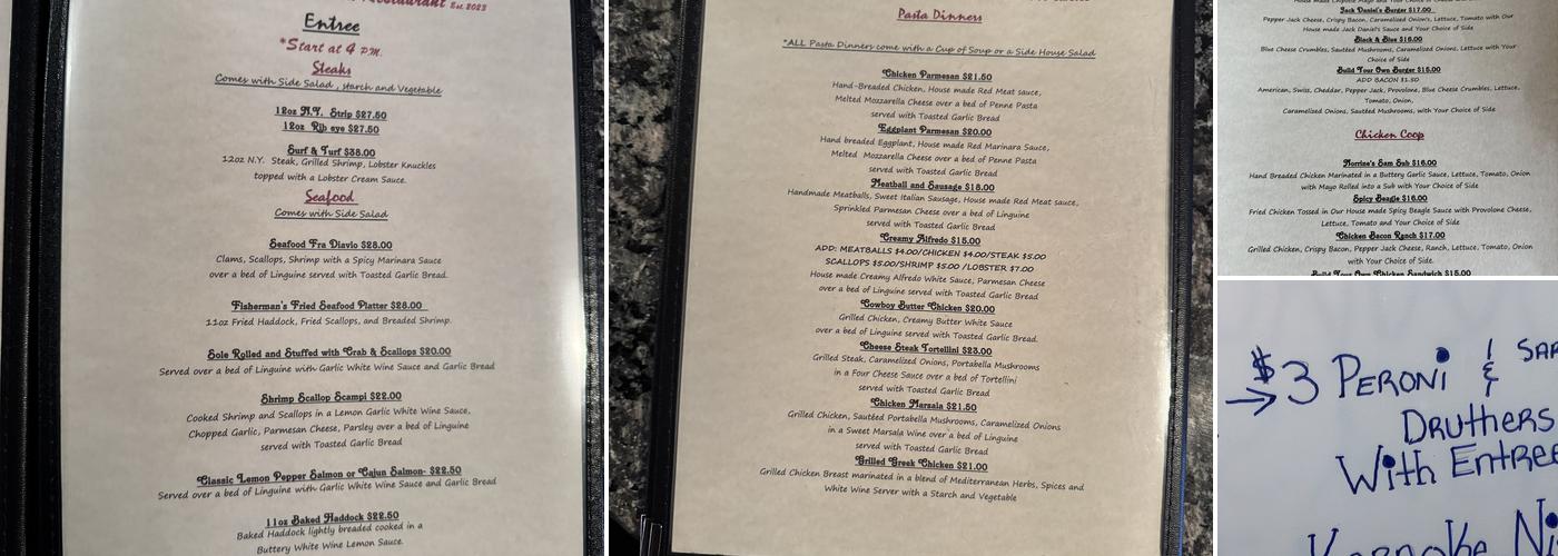 Norrine's Restaurant Menu