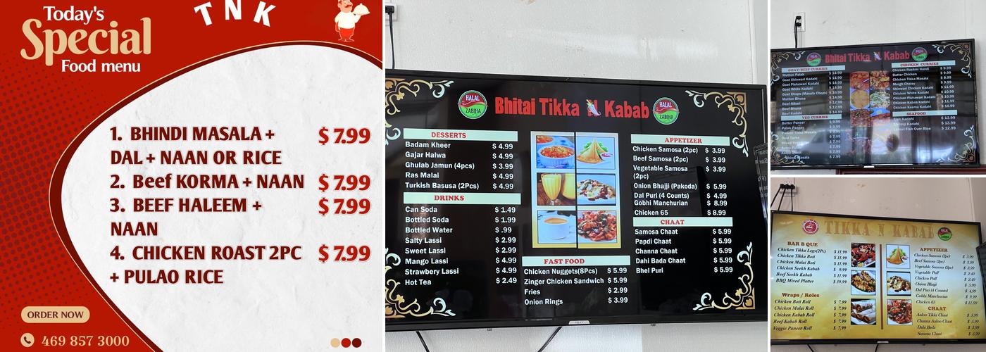Tikka N Kabab Menu