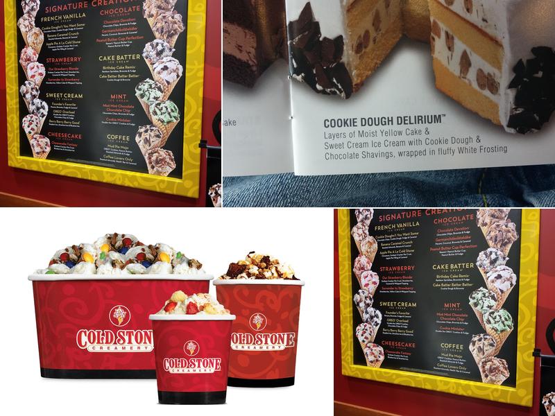 Cold Stone Creamery Menu
