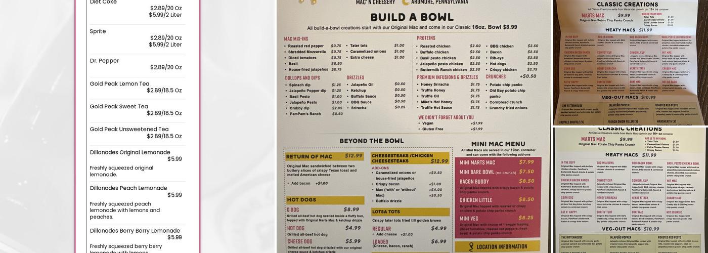 Mac Mart Ardmore Menu