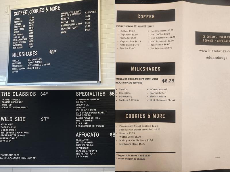 Lu & Aug's Menu