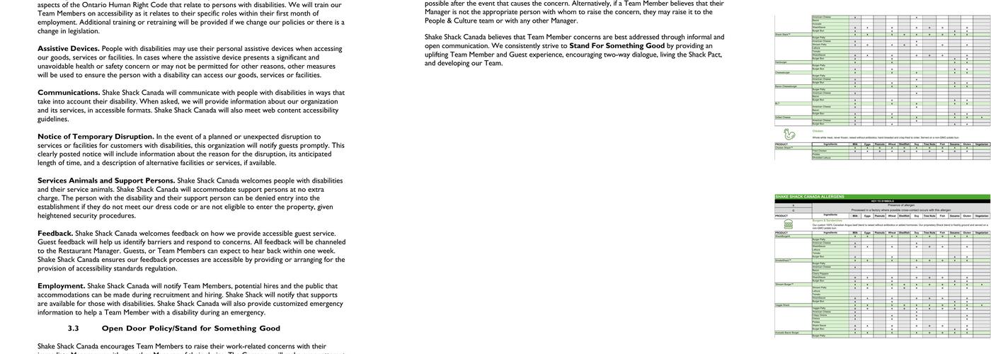 Shake Shack - Union Station Menu