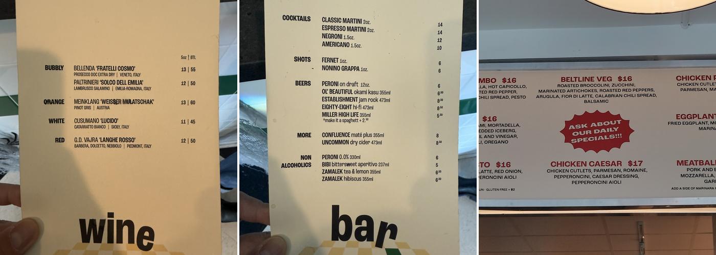 Scozzafava's Deli Menu