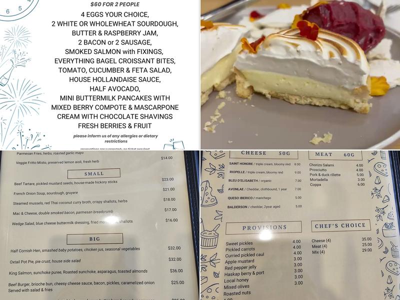 Dessert First Menu