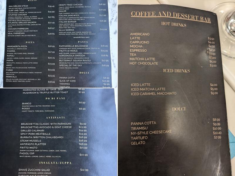 Amici Pasta Bar Menu