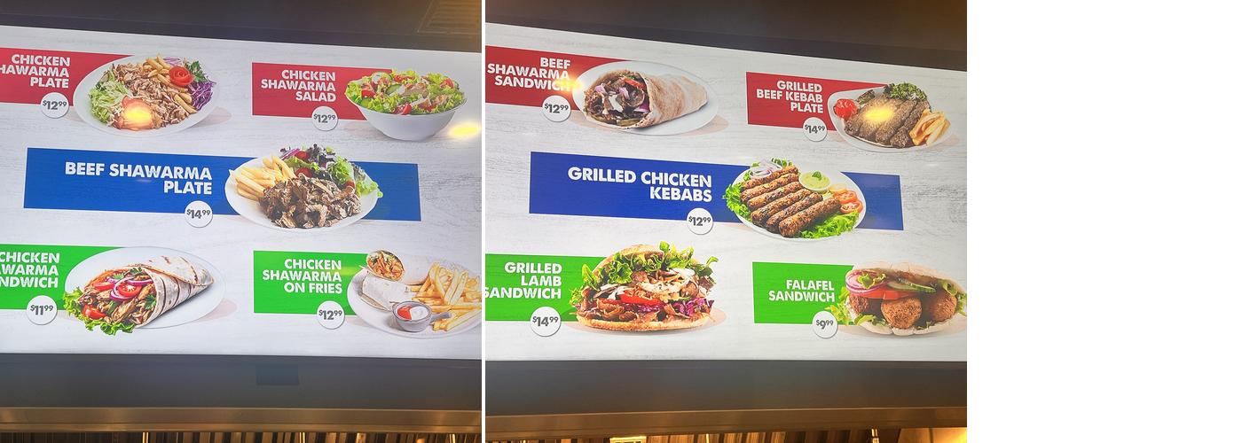 Chef Shawarma Mediterranean Menu