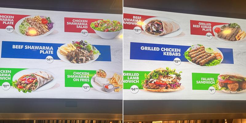 Chef Shawarma Mediterranean Menu