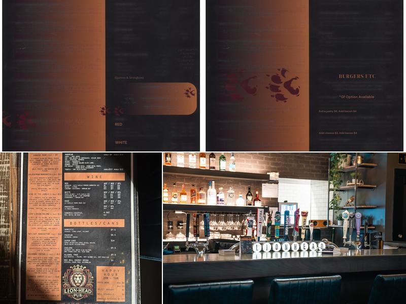 Lion Head Pub Menu