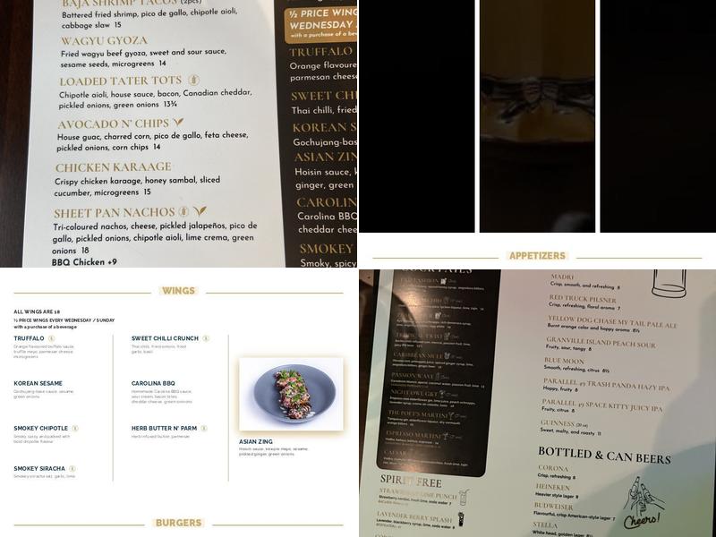 Night Owl Kitchen + Bar Menu