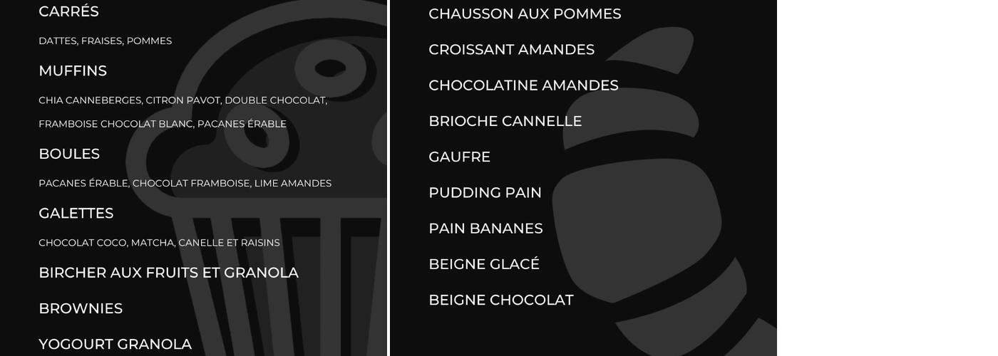 La Maison Smith Menu