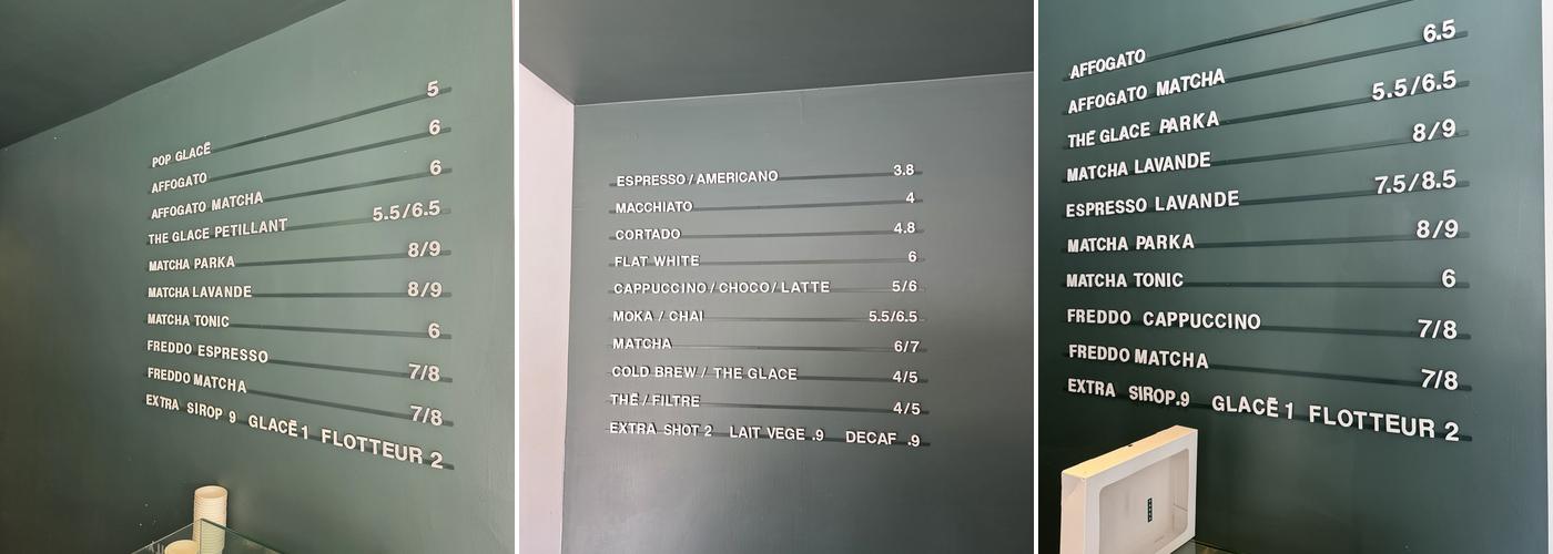 Café Parka Menu