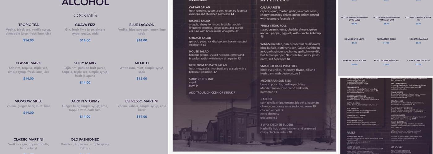 3 Hall Public House Menu