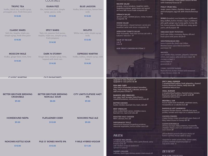 3 Hall Public House Menu