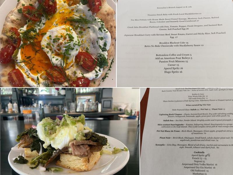 Emmaline’s Menu