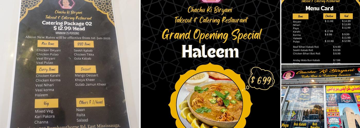 Chachu ki Biryani Menu