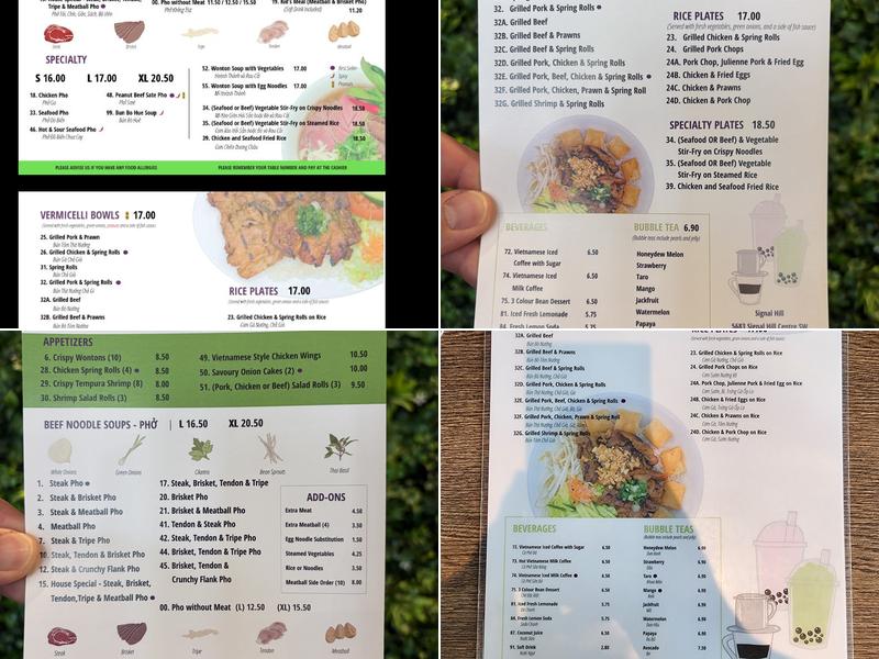 Pho Pham University District Menu
