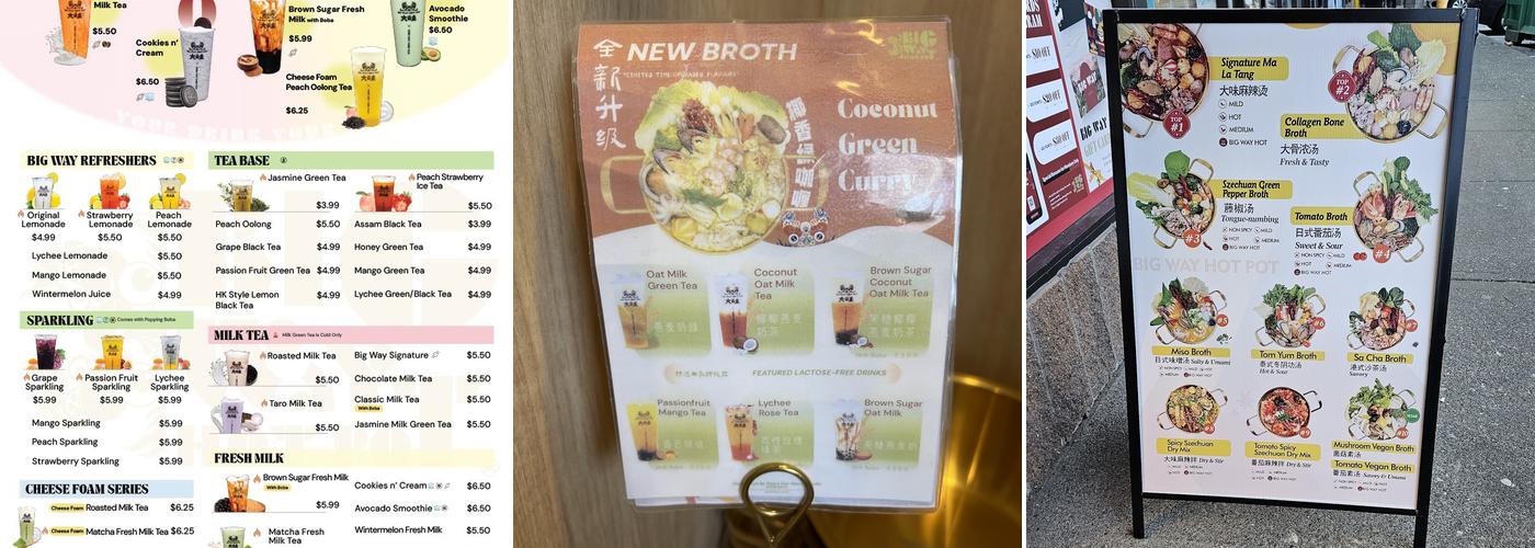 Big Way Hot Pot (Ackroyd) Menu