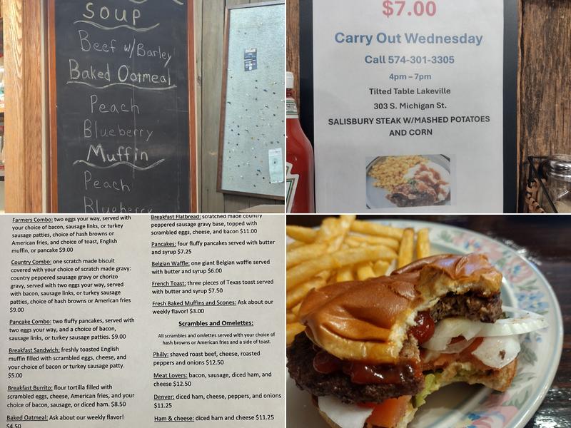 Tilted Table Menu