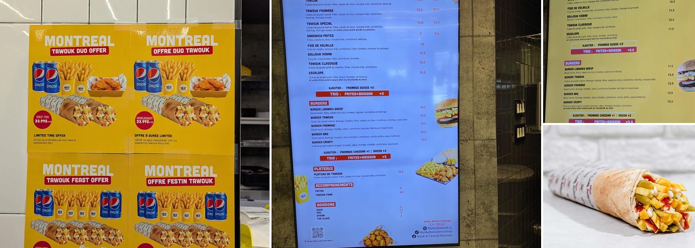 Malak Al Tawouk Menu