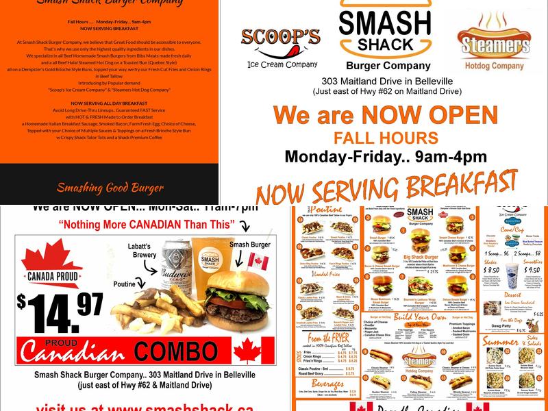 Smash Shack Burger Company Menu