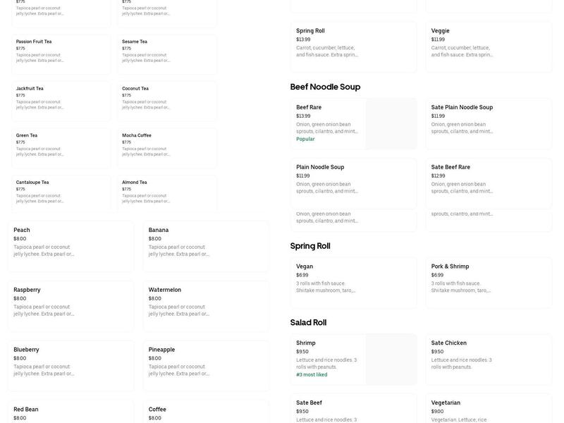 Le’s Vietnamese Food And Subs Menu