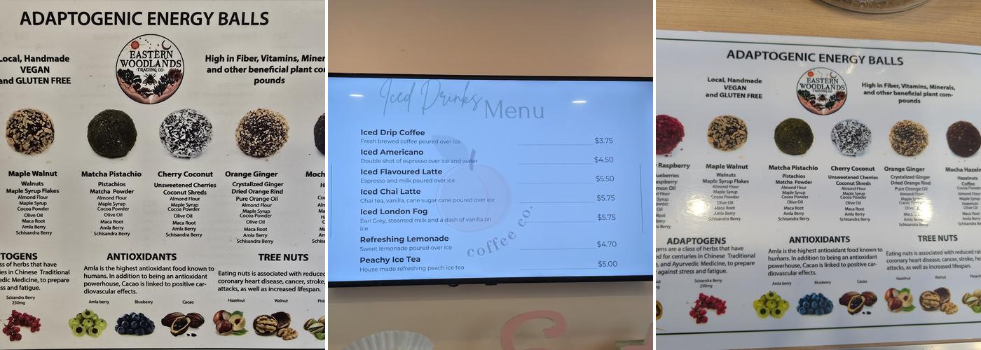Peach Coffee Co. Ancaster Menu