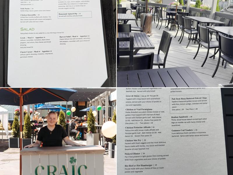 Craic Clover Menu