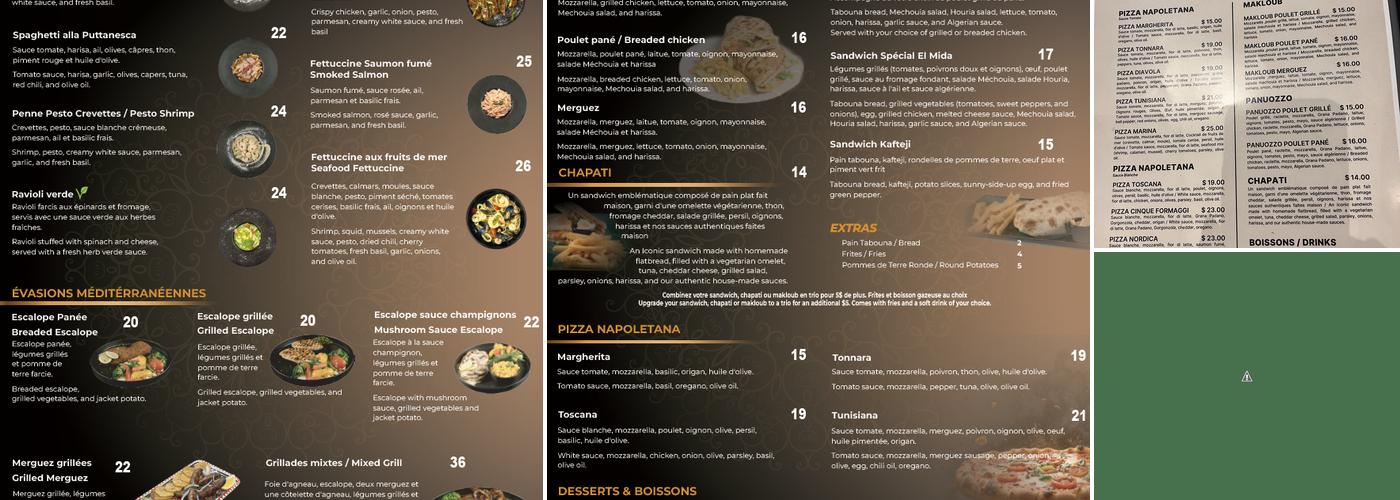 El mida Menu