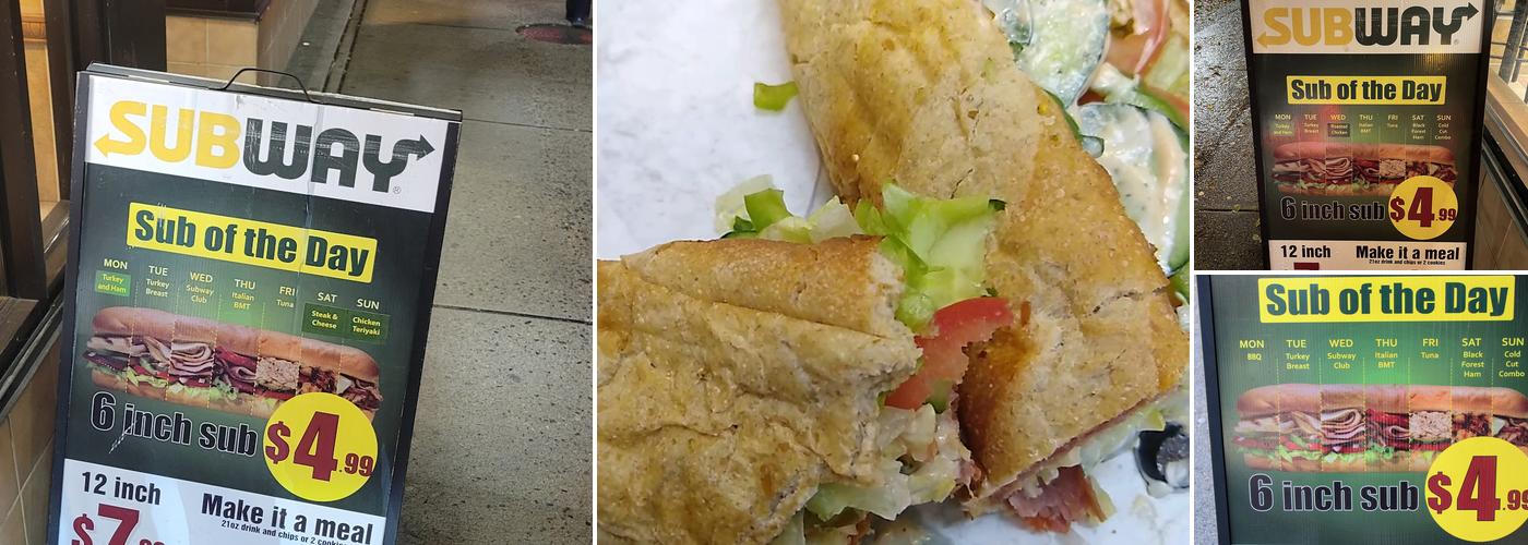 Subway Menu
