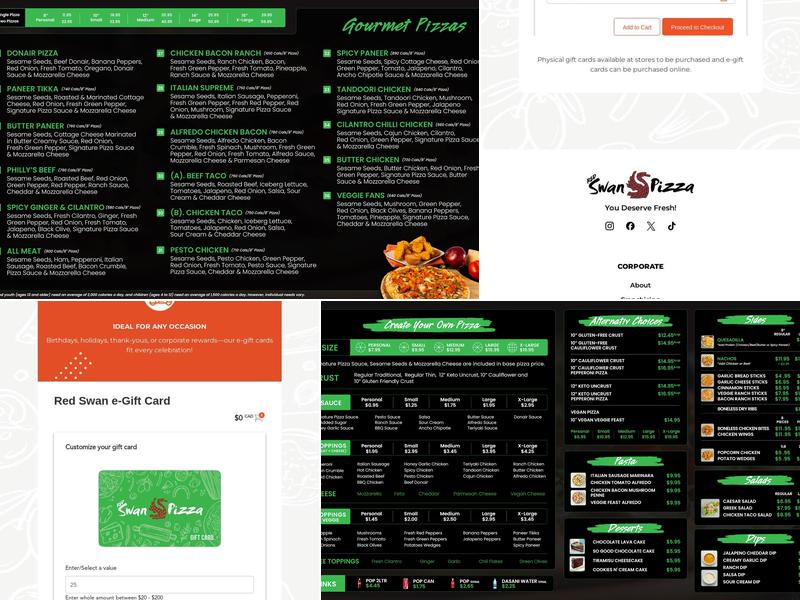 Red Swan Pizza - Tsawwassen Delta Menu