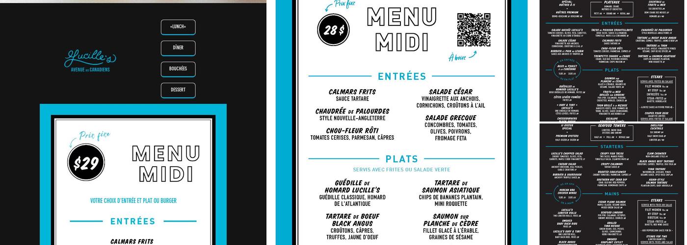 Lucille's Avenue des Canadiens Menu