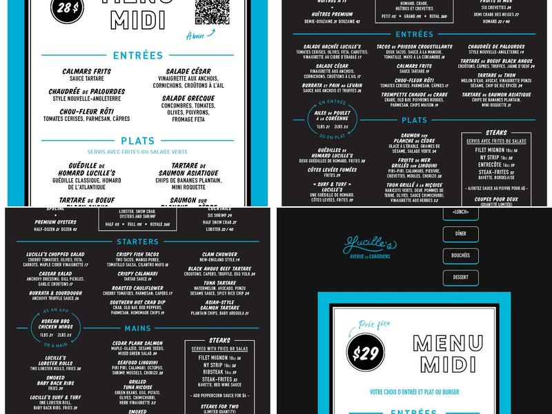 Lucille's Avenue des Canadiens Menu