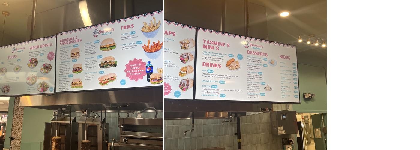 Yasmine’s Express Menu