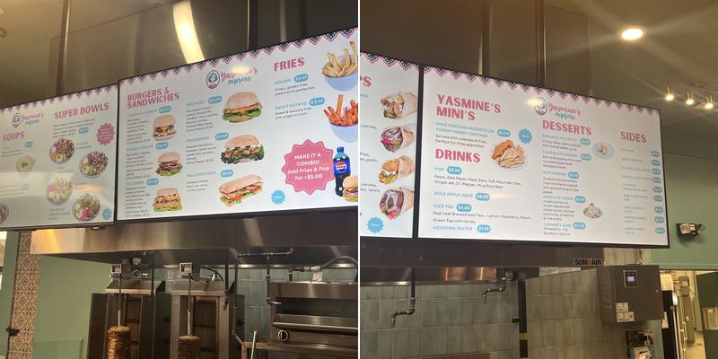 Yasmine’s Express Menu