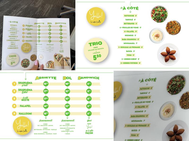 Yalla! Le Comptoir Libanais Menu